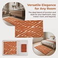 thumbnail image 6 of REGALWOVEN Geometric Bathroom Rug - 3D Textured Plush Bath Mat, Ultra Soft Absorbent Microfiber Shower Rug,Machine Washable Orange 24" x 16", 6 of 6