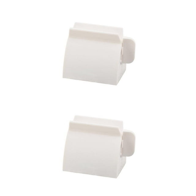 VONKY Toothpaste Device Multifunctional Toothpaste Dispenser Facial Cleanser Squeezer Clips Manual Toothpaste Tube Squeezer Press White 2Set