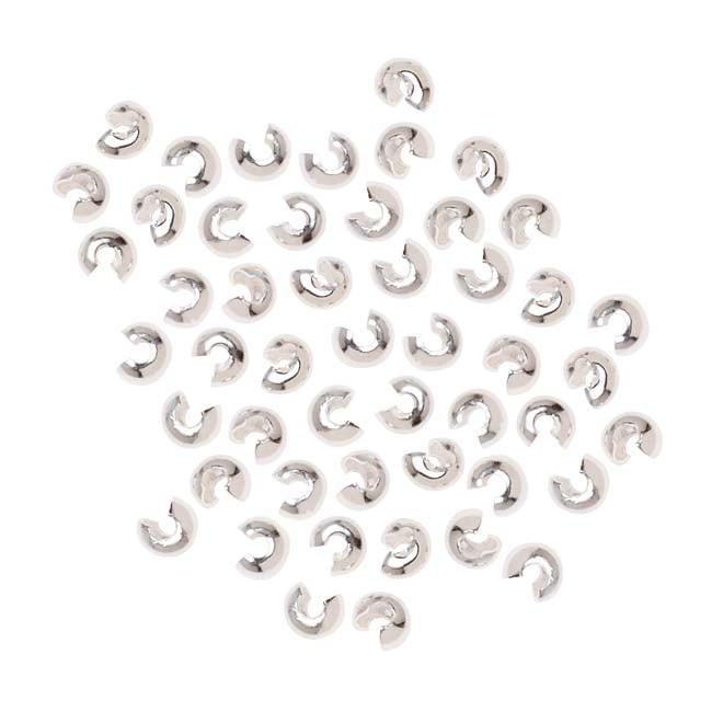 Silver plated 500 pieces 4mm Crimp Bead Covers
