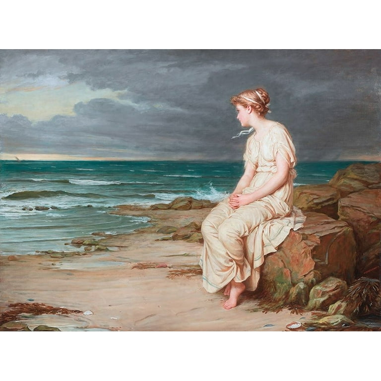 Waterhouse, J. W. 18x14 White Modern Wood Framed Museum Art