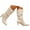 Beige, variant on Women's Mid Calf Boots Suede Kitten Heel Slouch Ankle Booties Pointed Toe Pull on Long Boot