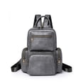 thumbnail image 3 of PRIYAL Leather Laptop Backpack for Men Women Work Travel, Daily Backpack Casual Daypack, 3 of 5