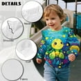 thumbnail image 6 of Uorisanigo Toddler Girl Oversized Sweatshirt Crewneck Long Sleeve Cartoon Turtle Shirts with Ruffle Shoulders, 78-Y Hooded Pullover Tops for Fall Winter Spring, 6 of 7