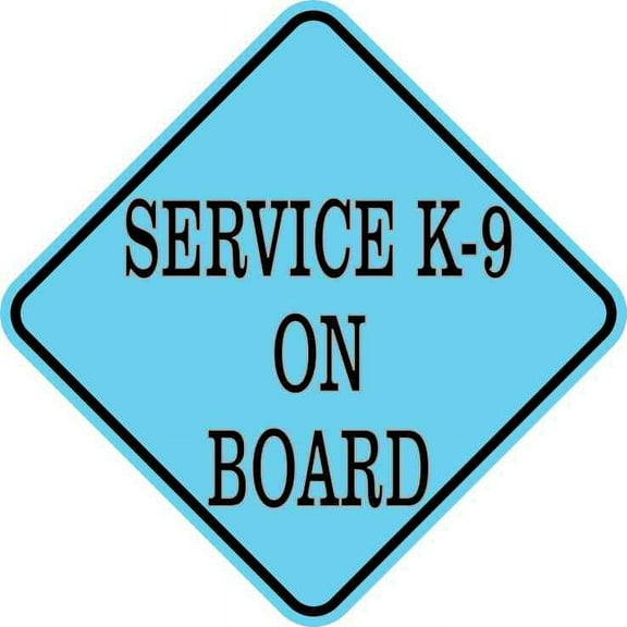 5in x 5in Blue Service K-9 On Board Magnet