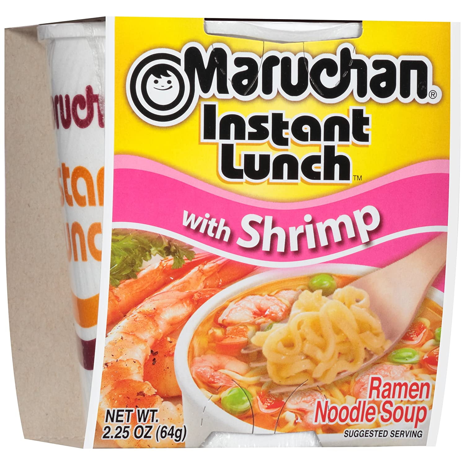 Maruchan Ramen Instant Shrimp Soup 6 Noodles Cups & 6 Nissin cup Shrimp Noodles Flavor  Variety, 12 Count, 2 Flavors by LRB