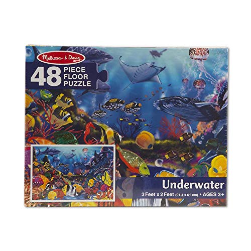 Melissa & Doug Underwater Ocean Floor Puzzle (48 Pieces), 2 x 3 feet
