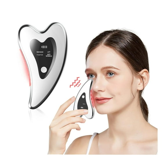 2025  3-in-1 Electric Gua Sha Massager - Heated & Vibrating Face Sculptor with Red Light Therapy for Anti-Aging