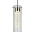 thumbnail image 3 of Aspen Creative 61109 Adjustable LED One-Light Hanging Mini Pendant Ceiling Light, Contemporary Design in Brushed Nickel Finish, Clear Glass Shade, 4 3/4" Wide, 3 of 6