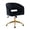 Black, variant on KCC Upholstered Velvet Office Chair, Adjustable Swivel Vanity Chair with Gold Metal Base and Wheels for Home Office or Makeup Room(Cream)