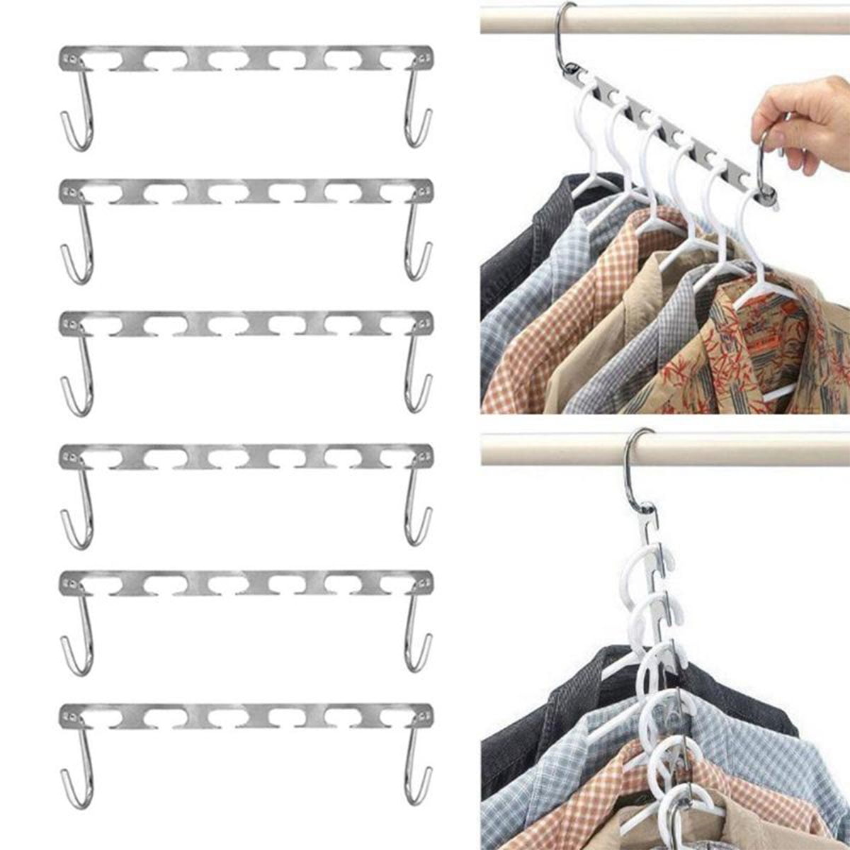 1/3/5x Magic Clothes Hanger Closet Organizer Storage Towel Rack Hook Space Saver