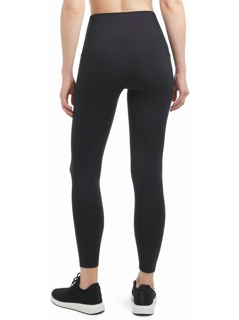 Danskin Women's Satin Stitch High Rise 7/8 Leggings - Black Salt