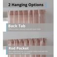 thumbnail image 4 of THD Charlotte Faux Linen Semi Sheer Light Filtering Transparent Back Tab Rod Pocket Lightweight Window Curtains Drapery Panels Bedroom, Dining Room & Living Room, 2 Panels, 4 of 4
