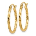 thumbnail image 2 of 14k Twist Polished Hoop Earring, 2 of 3
