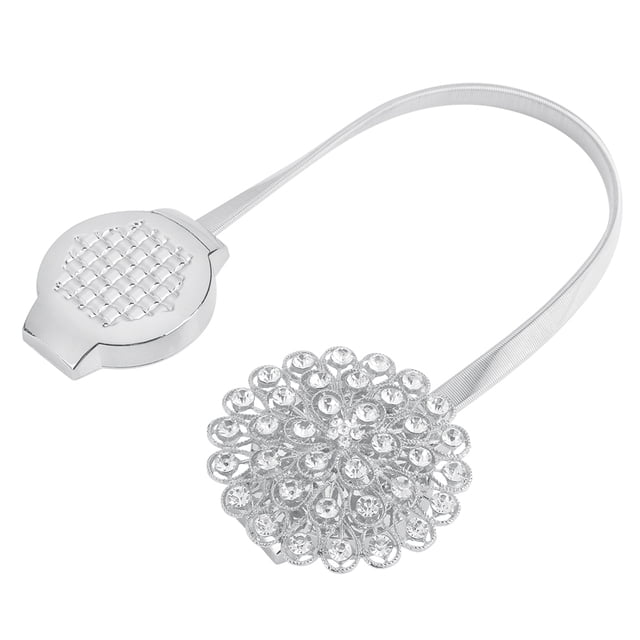 Abrazadera magnética para cortina de ventana, soporte ajustable con hebilla de cristal, decoración del hogar #2
