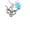 Hot Blue, variant on Longhorn - Texas  - Blue Crystal Heart Sophia Necklace, 18"+1"