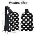 thumbnail image 4 of Sigee Black and White Polka Dot for Dual Pocket Sling Backpack Hiking Daypack Multipurpose Cross Body Chest Bag, 4 of 8