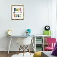 thumbnail image 3 of Stupell Industries Boys Rule with Arrow Typography Painting Gold Floater Framed Art Print Wall Art, 17 x 21, 3 of 10