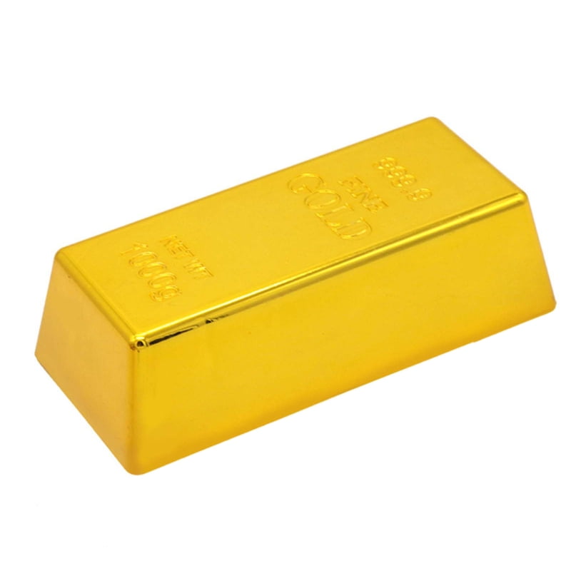 YEUHTLL Home Office Decoration Door Stopper Wedge Plastic Simulation Fake Bullion Brick Bar Paperweight