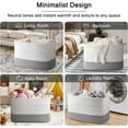 thumbnail image 5 of 108L Extra Large Blanket Basket, 25”x16”x16” Rectangle Woven Cotton Rope Baskets for for Living Room, Toy Storage with Handle- Gradient Grey, 5 of 13