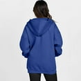thumbnail image 4 of Aofany Oversized Zip Up Hoodie for Women Fashion Women's Zipper V-Neck Pullover Tops Long Sleeve Hooded Blouse Sweatshirt, 4 of 6