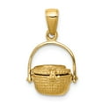 thumbnail image 4 of 14k Yellow Gold 3-D Nantucket Basket Pendant, 4 of 6
