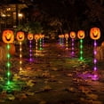 thumbnail image 6 of Outdoor Solar Decor Set of 6, Pumpkin Solar Lights Outdoor, Halloween Decorations Outdoor Solar, Halloween Lawn Decorations, Solar Garden Lights Outdoor Waterproof, 16 X 4.5 X 4.5, 6 of 7