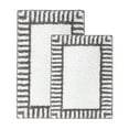 thumbnail image 2 of Superior Inaya Striped Shag Washable Bath Rug, Set of 2, Large, White/Gray, 2 of 11