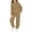 Khaki, variant on YunPes Children's Unisex Casual Solid Color Long Sleeved Sweatshirt and Sweatpants Set for Boys and Girls Teens Clothes for Girls Fall