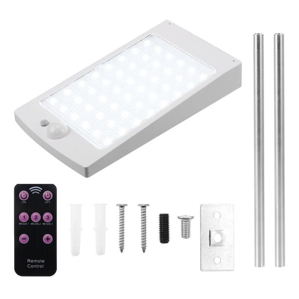 Lámpara De Pared Solar Con 3 Modos De Trabajo Y 4 Niveles De Brillo Lámpara De Seguridad Con Sensor De Movimiento De 48 Led Ip65 A Prueba De Agua Con Control Remoto Serendint HA013558-00