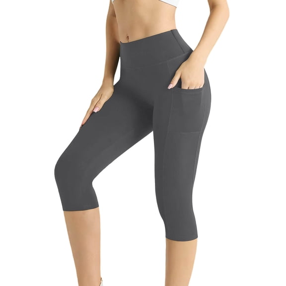 Sexlip Women's Yoga Pants All Season relaxed fit with pockets casual athletic easy to match easy to match with any outfit Gray XL
