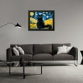 thumbnail image 3 of Stephen Chambers 24x19 Black Modern Wood Framed Wall Art Titled - Black Cat 3, 3 of 6