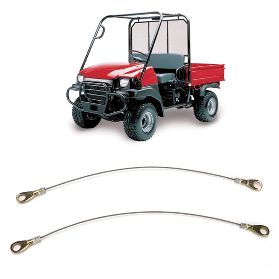Henmomu Tail Gate Wire,2PCS Tailgate Cable Hook 530451065 Replacement For  Mule 3000 3010 3020