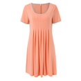 thumbnail image 4 of adviicd Robe d'Été pour Femme Robe d'Été Décontractée Mode pour Femmes Robe Maxi à Manches Courtes Longue Robe à Blocs de Couleur Rose, TTG, 4 of 5
