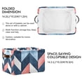 thumbnail image 2 of Yayeee Canvas Storage Basket with Handles for Shelves Fabric Bins Closet Organizer, Blue Geometric, 2 of 8