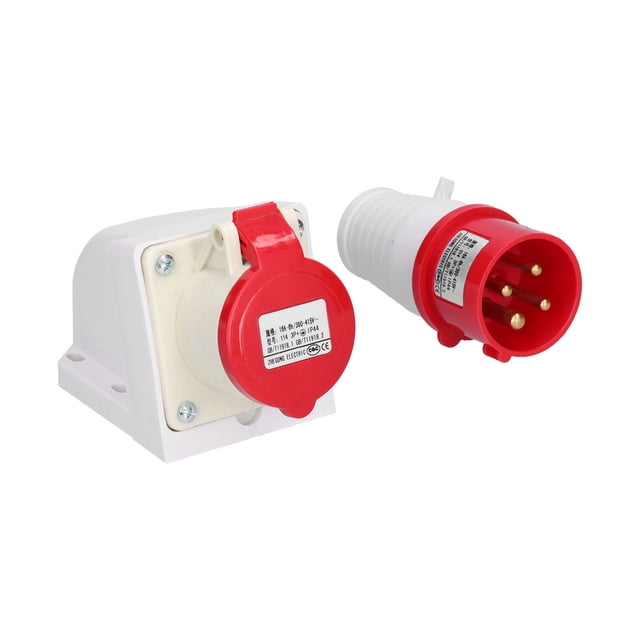Conector de Enchufe Industrial ANGGREK Juego de Enchufes Montados 3P+E 380V-415V 16A