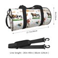 thumbnail image 2 of Zufioo Cute Farm Print Round Sports Travel Duffel Bag, Airplane Weekender Bag, Waterproof Gym Backpack, Unisex, 2 of 6