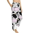 thumbnail image 2 of Xecao Cute Animal with Cow Women's Straight Lounge Pajama Pants: The Epitome of Relaxed Sleepwear, 2 of 9