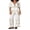 White, variant on JYYYBF Women's 2Pcs Casual Outfits Pattern Print Tie Front Tops Wide Leg Pants Sets Streetwear