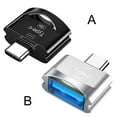 thumbnail image 3 of Becaristey Type-c to USB 3.0 Adapter Mobile Phone Fast Data Transmission Speed Type-c OTG Converter Type-c to USB Converter silver 1Set, 3 of 6