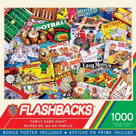 MasterPieces 1000 Piece Jigsaw Puzzle - Family Game Night - 19.25"x26.75"
