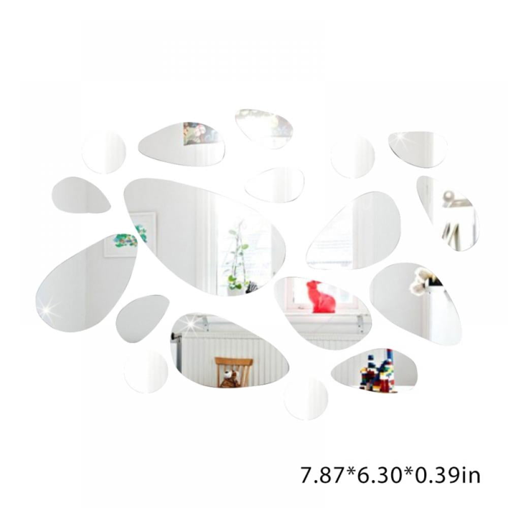 2pcs Cobblestone Stickers Living Room Wallpaper Bedroom Dining Room Tv Background Wall Creative Decoration 3d Mirror Wall Sticker Walmart Com