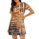 thumbnail image 1 of Fotbe Hand Drawn Vintage Coffee Bata de Dormir para Mujer con Estampado, Camisón de Algodón de Manga Corta, Ropa de Dormir Casual, 1 of 6