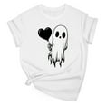 thumbnail image 6 of QunYou Halloween Shirt for Women 2025 Halloween Grpahic Tee Tshirt Fall Casual Shirts Women's Printed Short Sleeved T-shirt Top Fall Tee Fashion Gift, 6 of 7