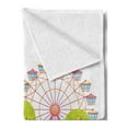thumbnail image 2 of Circus Soft Flannel Fleece Throw Blanket, Circus Carnival Scene with Ferris Wheel and Tree Images Cool Fun Park Show, Cozy Plush for Indoor and Outdoor Use, 50" x 70", Multicolor, by Ambesonne, 2 of 5