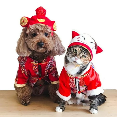 Funny Pet Christmas Photos Funny Christmas Dog Beanies Cap with Pompon Crocheted Snood Adorable Dog Hat Red Warm Winter Dog Hat Knit Snood Headband Protector for Pets ()
