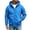 #02 Blue, variant on Zenithor Men's Hooded Windbreaker Jacket Zip Up Rain Coat Solid Long Sleeve Elastic Cuffs Pockets Spring Fall Outdoor Outerwear Black(XXS-3XL)