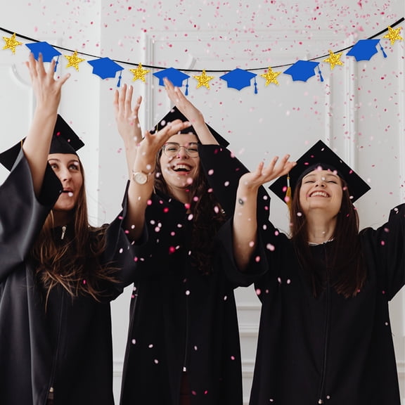 Noothes Graduation Decorations 2026 Black Sparkling Graduation Season Banner Wreath 2026 Graduation Banners Party Decorations for Home Congrats