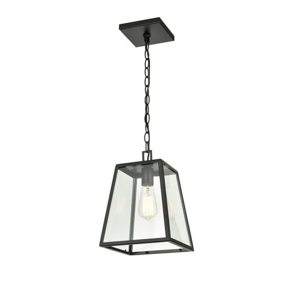 8011-PBK Millennium Lighting Grant - 1 Light Outdoor Pendant-15 Inches Tall and 9 Inches Wide-Powder Coat Black Finish