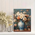 thumbnail image 2 of Qisvanset 12x16 Inch 2D Flat Framed Canvas Art, Matthew Vintage Flower Vase Bible Verse Faith Religious Wall Art Gift, 2 of 5