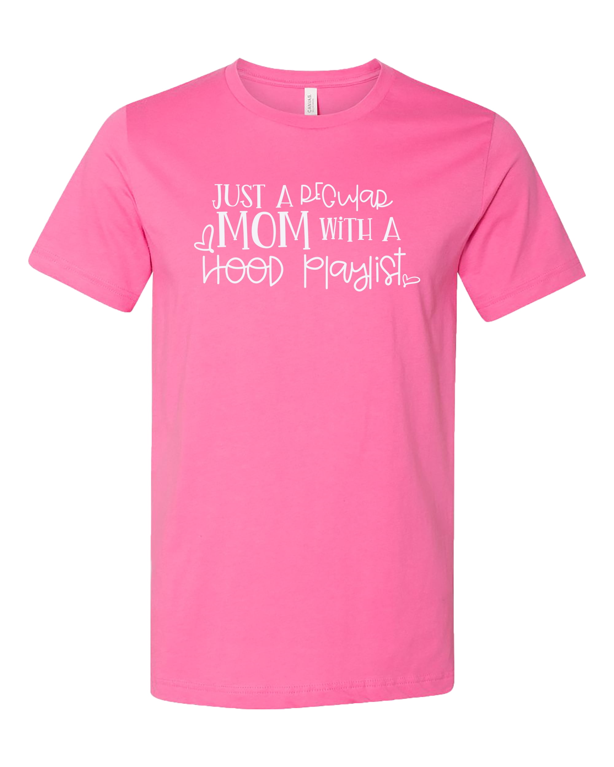 Funny Regular Mom Hood Playlist Adult Short Sleeve Jersey Tee Shirt Aqua - Picture 18 of 27
